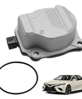 Heavy Duty Coolant Electric Water Pump For Toyota Camry 2018 2022 Engine Cooling Upgrade showing silver housing with gasket.