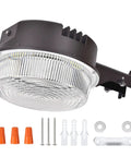 Beast 70W Barn Light With 9800 Lumen Output, 5000K Daylight Outdoor Flood Light with mounting accessories