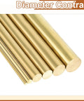 Solid Brass Round Rod One And A Half Inch Diameter Eight Inch Length H62 Brass Lathe Bar Stock for DIY Crafts shown with size comparison