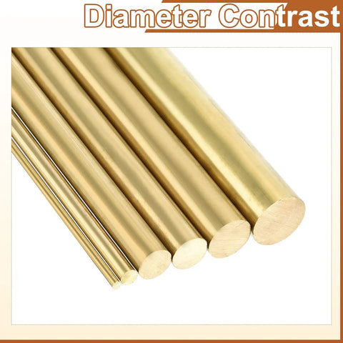 Solid Brass Round Rod One And A Half Inch Diameter Eight Inch Length H62 Brass Lathe Bar Stock for DIY Crafts shown with size comparison