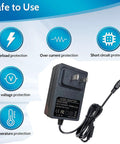 9V 2A Electronic Drum Power Adapter For Alesis Pads And Modules, Reliable DC Power Supply Cord with safety feature icons