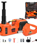 Electric Car Jack Kit 5 Ton Hydraulic Lift With 12V Power, Lifting Range 6.1 to 17.7 Inches, Includes Electric Impact Wrench