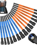 Magnetic Nut Driver Set For Impact Drill With Extra Long Six Inch Nut Drivers In Sturdy Tool Box Pro Grade SAE And Metric Kit