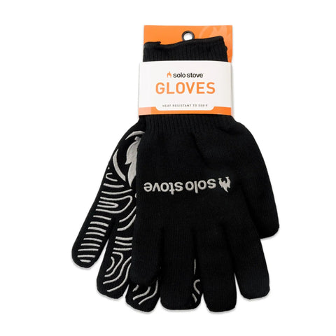 High Heat Grill Gloves For Cooking And BBQ with non slip grip, universal fit, durable black design for stove top protection.