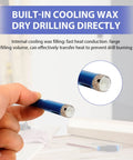 Built Like A Tank Heavy Duty Diamond Hole Saw Set With Razor Sharp Pilot Drill Bit, blue bit with cooling wax for dry drilling.