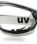 Low Profile Carbon Vision Safety Eyewear With Dura Streamer No Fog And No Scratch Coating All Day Comfort Black And Grey Frame