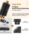 Upgraded 2.3inch Round Volumizing Brush Attachment For Dyson Airwrap HS01 HS05 HS08 Model comparison with durable bristles