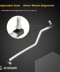 Adjustable LH RH Steering Drag Link Set For Lawn Mowers Heavy Duty Fits 436884 436885, steel steering link
