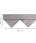 Slick Seven Compartment Folding Fabric Drawer Organizer For Underwear Socks And Hair Accessories To Quick Clean Up Your Bedroom Closet Space Without Any Sweat Or Hassle Today, gray, flat, with dimensions 12.59 in x 3.93 in