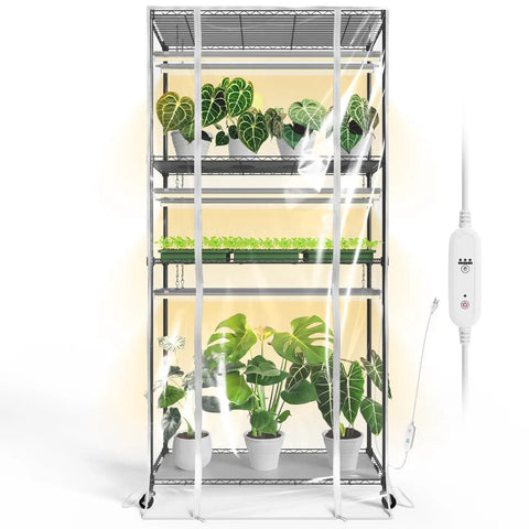 indoor plant greenhouse cabinet Indoor Greenhouse Cabinet With Light System 90W ✓