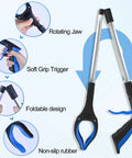 6 Pack 32 Inch Heavy Duty Trash Grabber Reacher With Ergonomic Handle And Non Slip Grip for elderly help