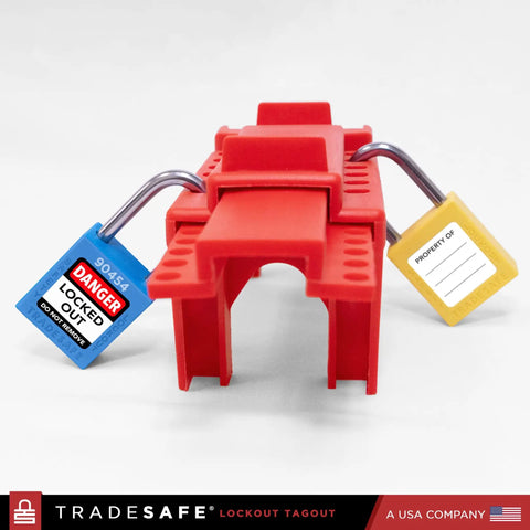 Adjustable Ball Valve Lockout Device For One Half To Four And Quarter Inch Pipe Diameter Lock Out Tag Out Water And Gas Valve Lock Two Pack