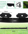 No Dig 148Ft 2 Inch Tall Landscape Edging Kit With 70 Spikes And 20 Connectors shown with spike and connector details