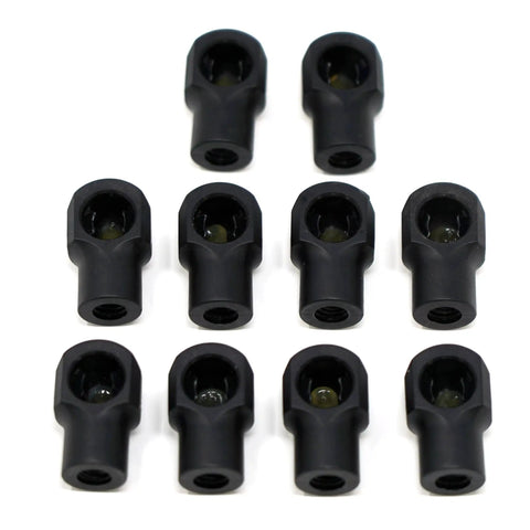 Heavy Duty Kickass Gas Strut End Fittings For 10Mm Ball Stud With Reinforced Metal C Clip Abs Plastic Replacement Hardware For Rv Camper Pickup Truck Garage Door Diy Projects Plus 10 Pack set of 10 black ABS fittings for gas struts.