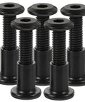 Tough As Nails M6x25 Stainless Steel Binding Post Screws For Leather Bags And Saddle Work Premium Socket Cap Fasteners, black six pack.