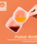Hand holding 24 Piece Reusable Snack Containers With Lids Dual Compartment Leakproof Meal Prep Boxes, showcasing leakproof seal.