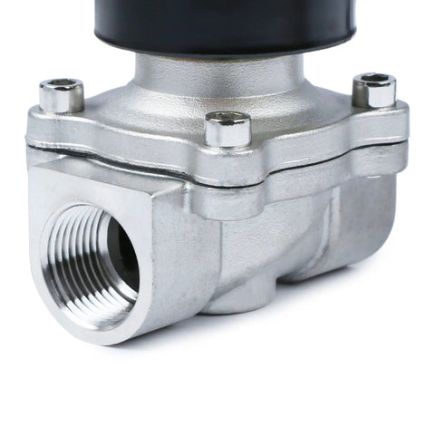 Super Slick Smart Wifi Solenoid Valve 1/4 Inch Stainless Steel App Controlled Remote Access 110 Volt Normally Closed FKM Seal Manual Override Schedule Timer Hella Reliable No Sweat Setup Works Like A Charm For Plumbing And Garden Automation
