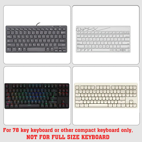 Acrylic Tilted Keyboard Stand For Compact 78 Key Keyboard, 11.8 Inch Width, fits various compact keyboard designs.