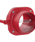 Fullthrottle Blast Gate 4 Inch Dust Collection Valve Upgrade High Efficiency Butterfly Design showing red plastic body and handle
