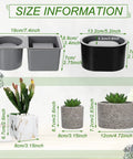 3 Pack Concrete Molds For Planters, Silicone Mold Set For Cement Pots, DIY Succulent Pots, Square And Round Shapes