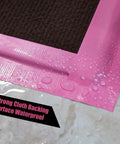 Pink Duct Tape Heavy Duty 2 Roll Set, 9 Mil Thick, 2 Inch By 25 Yards Each, Waterproof No Residue Tear By Hand Tape Built For Indoor And Outdoor Fixes, Flexible Adhesive For Quick DIY Jobs, Tough As Nails pink duct tape with water droplets on cloth backing