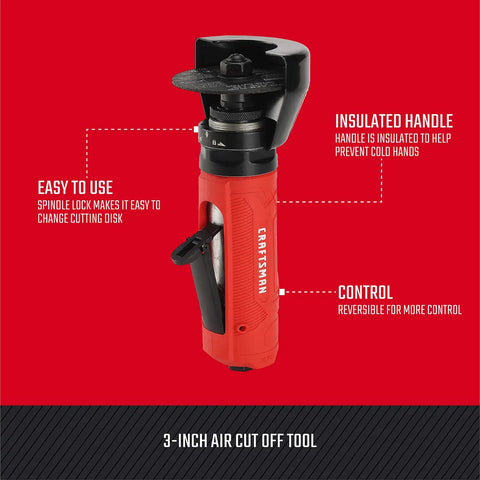 3-In Cutoff Tool With Reversible Cutting Wheel, High Speed RPM, Lightweight And Compact, Safety Guard, Ergonomic Grip For Automotive Projects