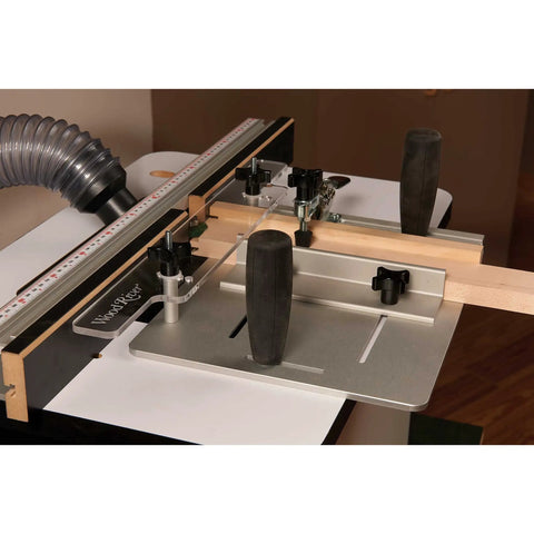 Router Table Coping Sled Kit With Sacrificial Backing Board And Adjustable Fence Guide Spacers Includes Toggle Clamp Handles