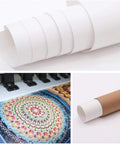 Printing process and rolled canvas of Dope Famous Painting Art Print There Was An Old Person Who Cut Up His Meat With A Scythe By Edward Leaars