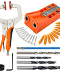 All In One Twin Pocket Hole Jig Kit With 11 Inch Clamp For Quick Woodworking Fixes Pro DIY Ready Includes Square Driver Bit Hex Wrench