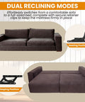 Adjustable Futon Hinges With Spring Mechanism Replacement Smooth Sofa To Bed Converter showcasing dual reclining modes for easy conversion.