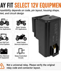 Heavy Duty 12V 30A 4-Pin Form A Relay, 1 Pack, Socket and Bracket Included, High Current Switching for Automotive Electronics and DIY Projects Ready for Easy Install. Black relay