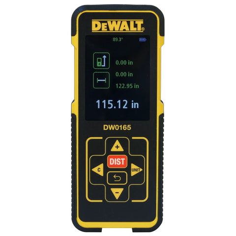 Tool Connect 165 Foot Laser Distance Measurer with a Handy Touch Pad, One Sixteenth Inch Accuracy at 30 Feet, easy readout displayed