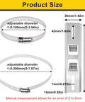 Stainless Steel Pole Mount Bracket Kit With Hardware And Adjustable Clamp showing measurements and sizes for outdoor electrical enclosures.