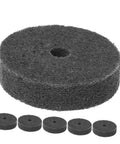 Six Pack Nylon Polishing Wheels Made For Smooth Finish Grinding Projects With 75mm Size And 10mm Hole, dark grey nylon wheels.