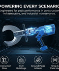 18V Cordless Cable Cutters Heavy Duty Electric Wire Cutters With Hydraulic Shears, Dual Battery Pack, Battery Powered Cable Cutting Tool For 10-120mm Aluminum And Armored Cu Al Cable EZ-135C for construction, civil buildings, pipes, and shop use