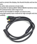 1T4 Electric Bike Wiring Cable For Mid Drive Motors Connects Display Thumb Throttle And Two Brake Levers 8 Pin Male