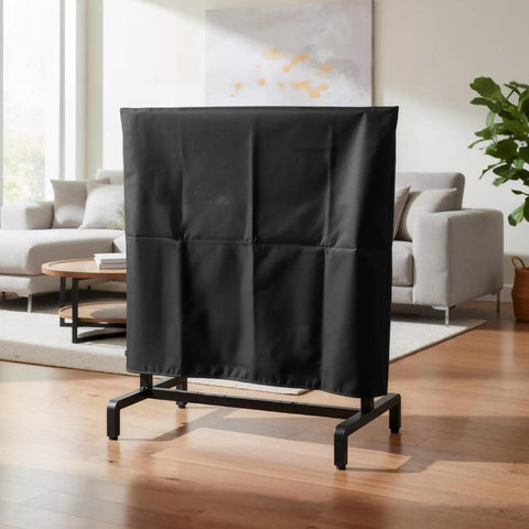 Heavy Duty Archery Target Stand Cover For Bow And Arrow Thick Protective Shield For Indoor Outdoor Practice Weatherproof Nylon Protector Fits 47.2 Inch High By 35.4 Inch Wide Stands Easy Setup shown in living room setting