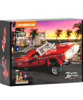 Box of Low Rider Big Red Car Building Bricks Set With Street Fusion Vehicle Engineering And Lighting Model Modular Collection Kit