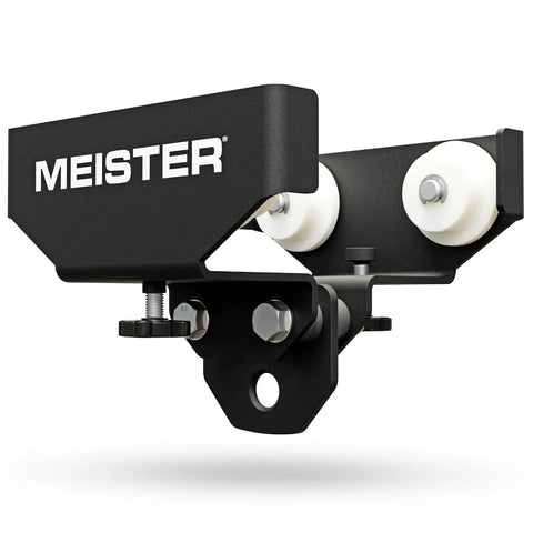 Rolling Beam Mount With Brakes For Heavy Bags Black 7.5 To 9.25 Inches showing nylon wheels and adjustable flange