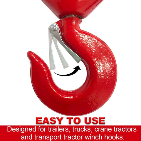 1 Ton Heavy Duty Swivel Hook With Safety Latch 360 Degree Rotating Crane Lifting Eye Hook For Crane And Lifting Chains Port