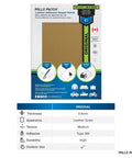 Straight Talk Leather Steering Wheel Repair Kit For Beat Up Vinyl Auto Interiors Cut Peel And Stick Patches That Drop Right On No Sweat Style With Twenty Five Exact Color Picks Like This Sharp Yellow Eight By Eleven Inch Original Setup, leather patch with instructions on usage.