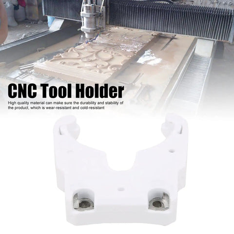 Rock Solid Premium HSK63F Cold Engraving Machine Clamp Designed For CNC Milling Cutters with white cold resistant tool holder.