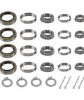 Heavy Duty Trailer Hub Bearing Kit For 5200-7000 Lb Tandem Axles, Set Of 4 with grease seals, cones, races, and washers