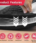 Professional Grade Self Adhesive Acoustic Foam Panels With Egg Crate Wave Design zoomed in to show features and material details.