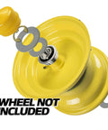 Front Wheel Bearings and Axle Rebuild Kit for Select John Deere Tractors Beefed Up Upgrade shown without wheel