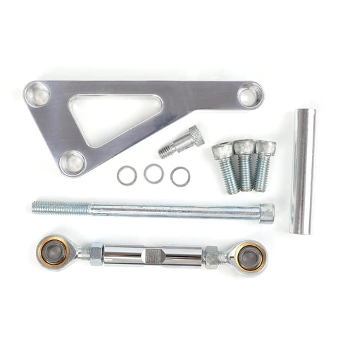 Sick Long Water Pump Pulley Kit For Small Block Chevy Engines Made From Solid Aluminum For Non Metric Front Drive Systems Fit Muscle Cars Without Reverse Rotation Pumps To Maintain Performance And Style Under Hood While Lowering Costs For Your Build. aluminum bracket kit with bolts and rod