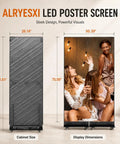 Top Shelf 80 Inch P1.86 Led Poster Display With Gob Coating And Spliceable Digital Signage Setup For Slick Indoor Advertising That Drops Dead Gorgeous At Retail Stores next to people celebrating.