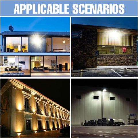 JUDYSSY Security Lights Led Floodlight Waterproof Spotlight Wall Light Ip65 Re in various settings, showcasing versatility and brightness.