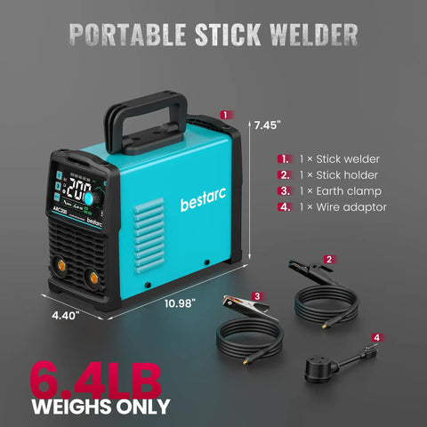 Beefy Stick Welder 200 Amps With Large LED Display Arc Lift TIG Welding Machine Dual Voltage 110V 220V IGBT Inverter