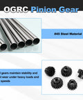 Beefy 32P Pinion Gear Set for 1/10 RC Electric Off Road Trucks, 15T 16T 17T 18T 19T, 3.175mm Bore, 0.8 Mod, Hardened Steel
